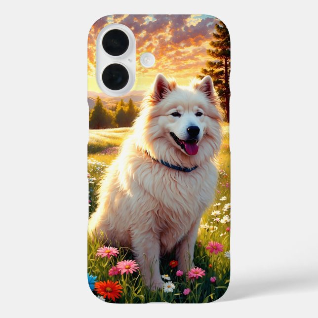 Coques Case-Mate iPhone Samoyède au bord du lac (Verso)