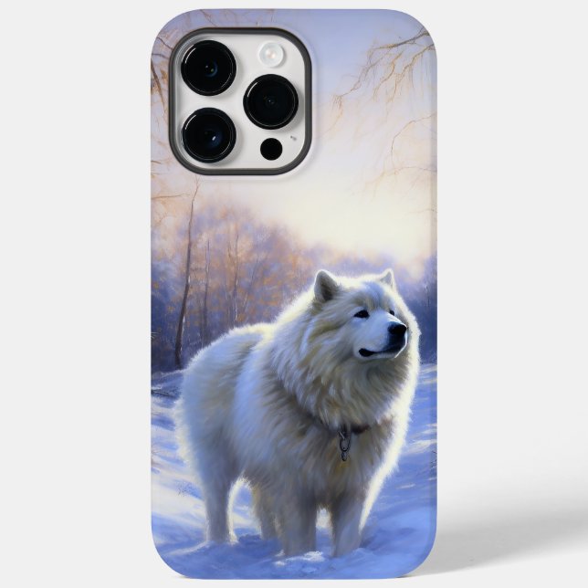 Coques Case-Mate iPhone Samoyède Qu'il neige Noël (Verso)