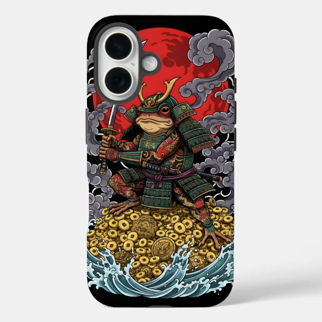 Coques Case-Mate iPhone Samurai Frog of Fortune – Mythical Warrior Art (Verso)