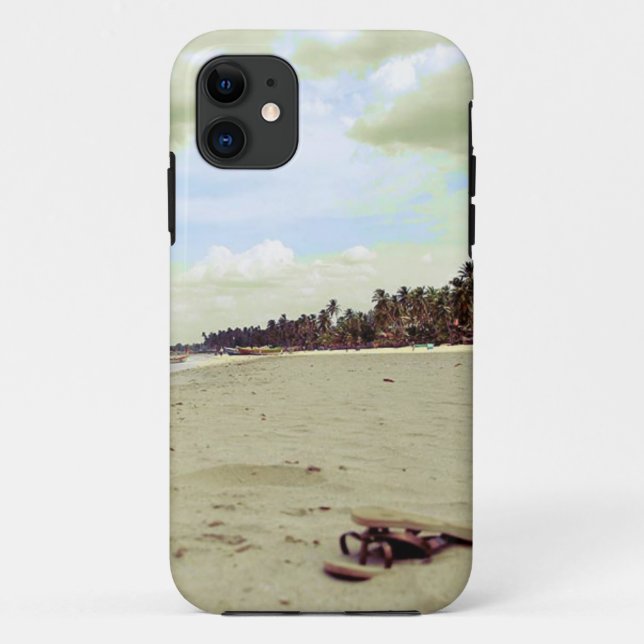 Coques Case-Mate iPhone Sandales sur une plage tropicale (Dos)