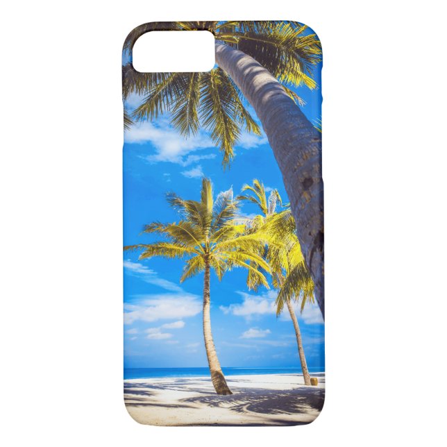 Coques Case-Mate iPhone Sandy Palm Tree Beach Boat (Dos)