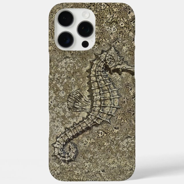 Coques Case-Mate iPhone Sandy Textured Seahorse Photo (Verso)