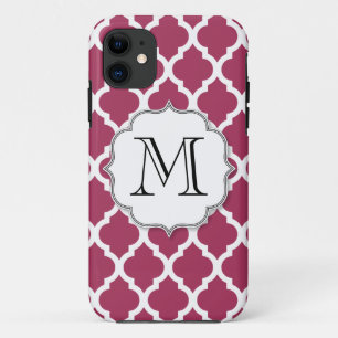 Case-Mate iPhone Case Sangria Carrelage marocain avec Monogramme personn