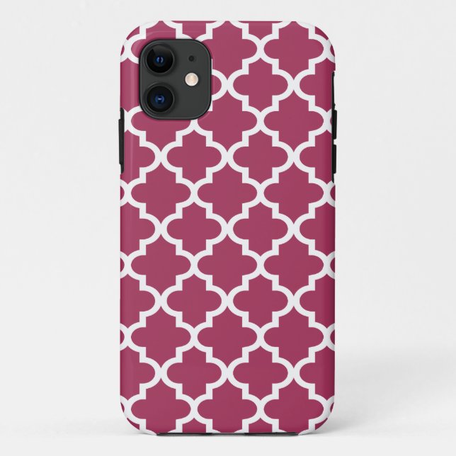 Coques Case-Mate iPhone Sangria Rouge Marocain Trellis Motif (Dos)