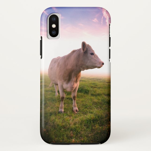 Coques Case-Mate iPhone Sangria Sunset Country Cow in Passion (Dos)
