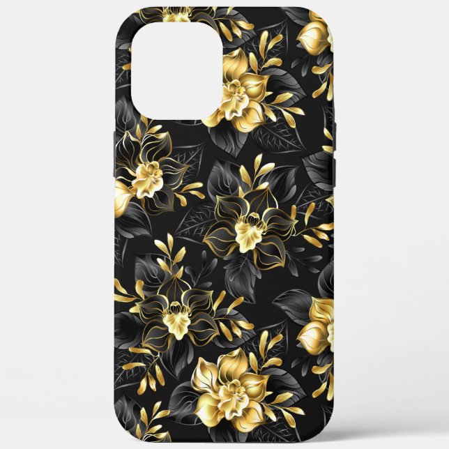 Coques Case-Mate iPhone Sans couture avec des orchidées de bijoux (Verso)