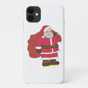 Case-Mate iPhone Case Santa Claus en rouge avec sac cadeau et lunettes