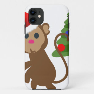 Coque iPhone 11 santa claus monkey emoji