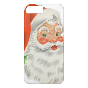 Coque iPhone 7 Plus Santa Claus rétro vintage