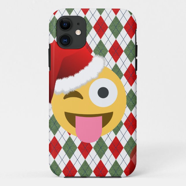 Coques Case-Mate iPhone santa claus wink emoji (Dos)