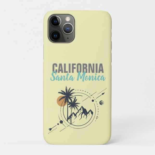 Coques Case-Mate iPhone Santa Monica Californie Geometric Palms (Dos)