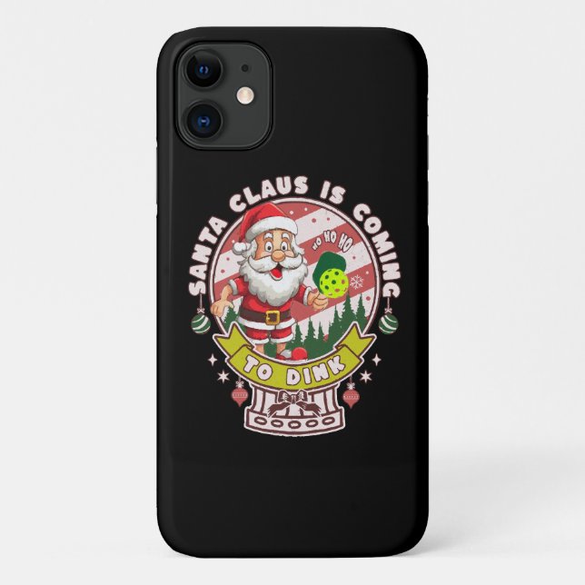 Coques Case-Mate iPhone Santa Pickleball Noël, Santa drôle  (Dos)