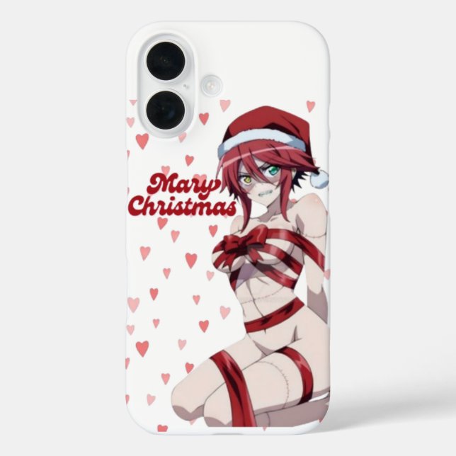 Coques Case-Mate iPhone Santa sexy anime fille Noël emballée (Verso)