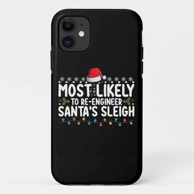 Coques Case-Mate iPhone Santas Sleigh Noël, Ingénieur (Dos)