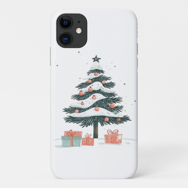 Coques Case-Mate iPhone sapin de Noël  (Dos)