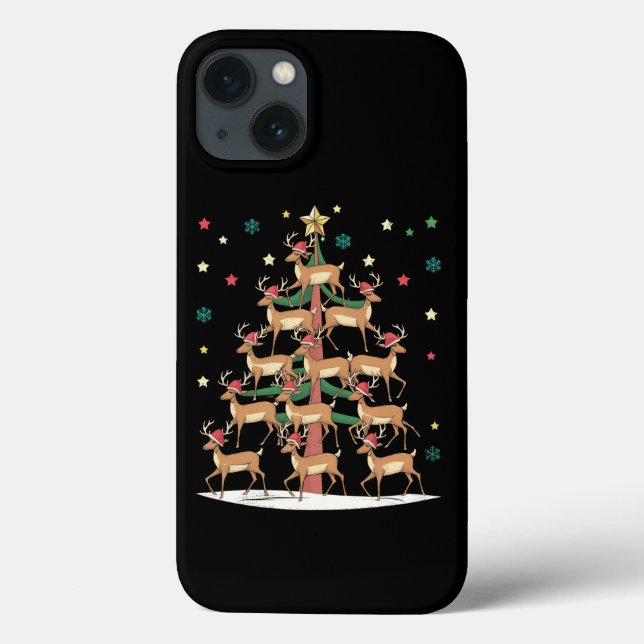 Coques Case-Mate iPhone Sapin de Noël Cerf Drôle de Vacances Renne Mignon  (Verso)