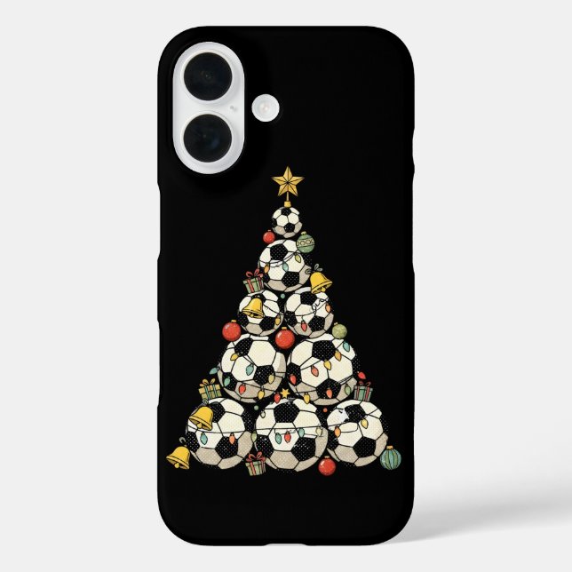 Coques Case-Mate iPhone Sapin de Noël de football (Verso)