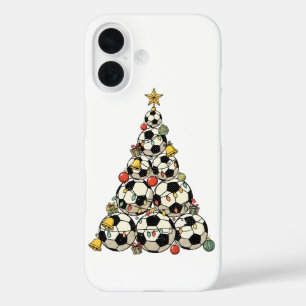 Coque Pour iPhone 16 Sapin de Noël de football