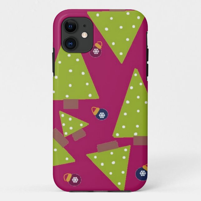 Coques Case-Mate iPhone Sapins de Noël Fantaisistes (Dos)