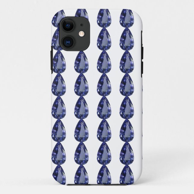 Coques Case-Mate iPhone Sapphire bleu en forme de poire (Dos)