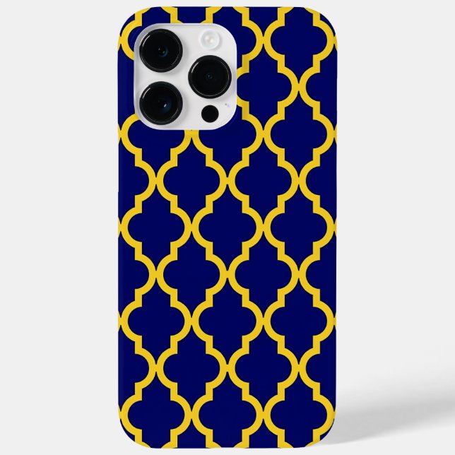 Coques Case-Mate iPhone Sapphire Sun : Bleu & Jaune Boho Elégance marocain (Verso)