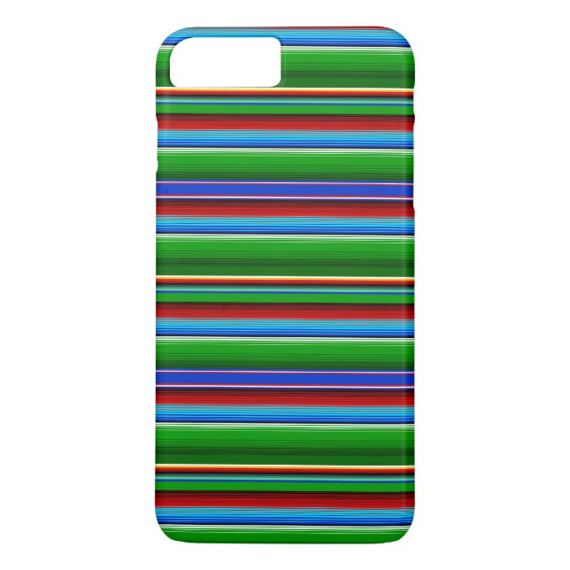 Coques Case-Mate iPhone Sarape mexicaine rouge vert (Dos)