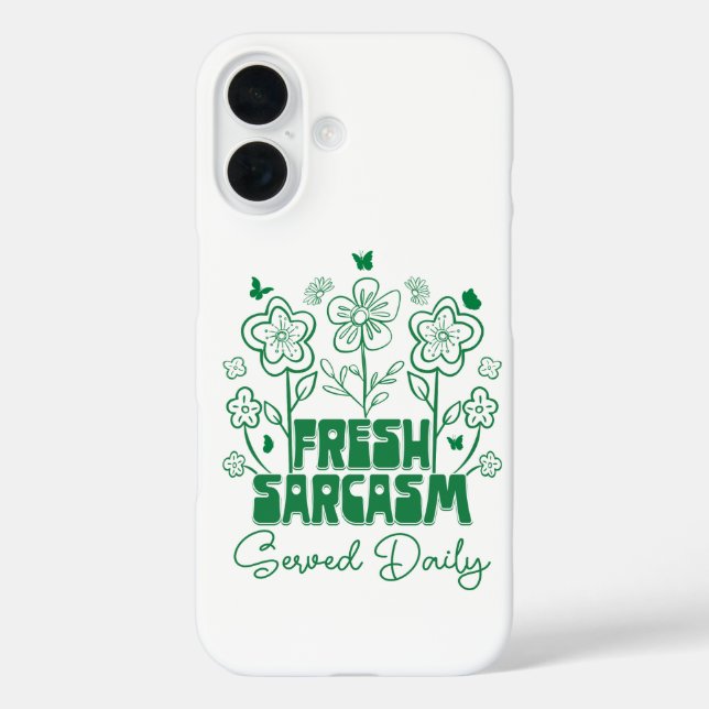 Coques Case-Mate iPhone Sarcasme frais servi quotidiennement Fleurs mignon (Verso)