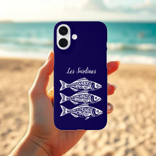 Coque Pour iPhone 16 Plus Sardines-Bleu Hawaïen