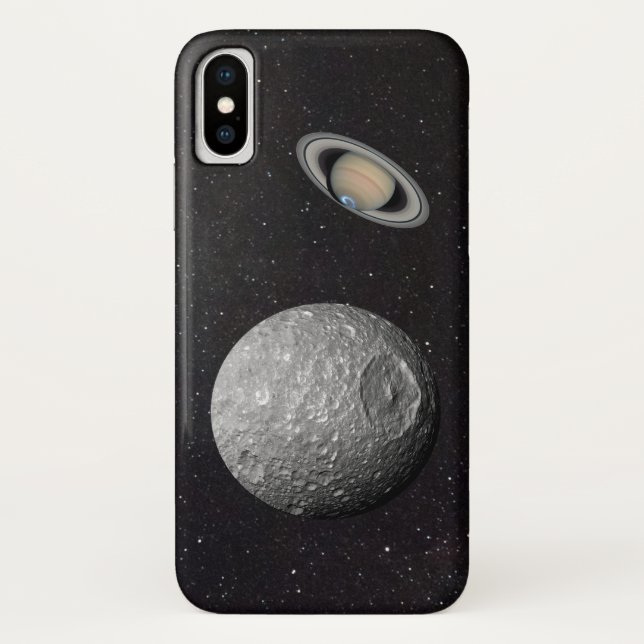 Coques Case-Mate iPhone Saturn Moon Mimas Starry Sky (Dos)