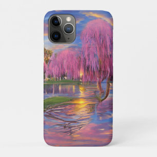 Case-Mate iPhone Case Saule rose au coucher du soleil près de l'étang