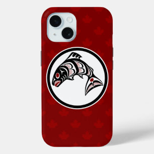 Coque Case-Mate iPhone Saumon haïda d'Amérindien Red Black Art