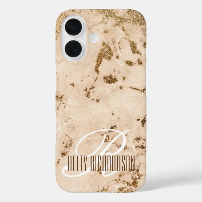 Coques Case-Mate iPhone Saumon rose Parties scintillant marbre effet Premi (Verso)