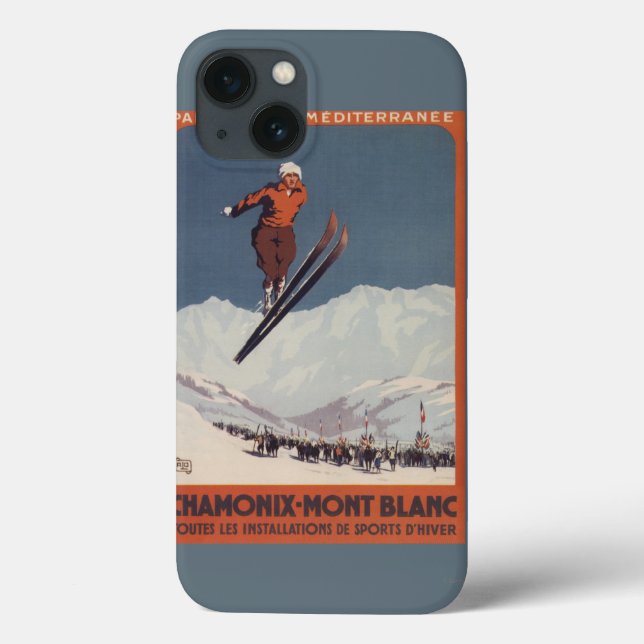 Coques Case-Mate iPhone Saut à ski - Affiche de Promo olympique PLM (Verso)