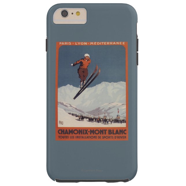 Coques Case-Mate iPhone Saut à skis - affiche olympique de promo de PLM (Dos)
