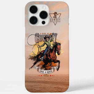 Coque iPhone 16 Pro Max Sauve un cheval, monte un cowboy  