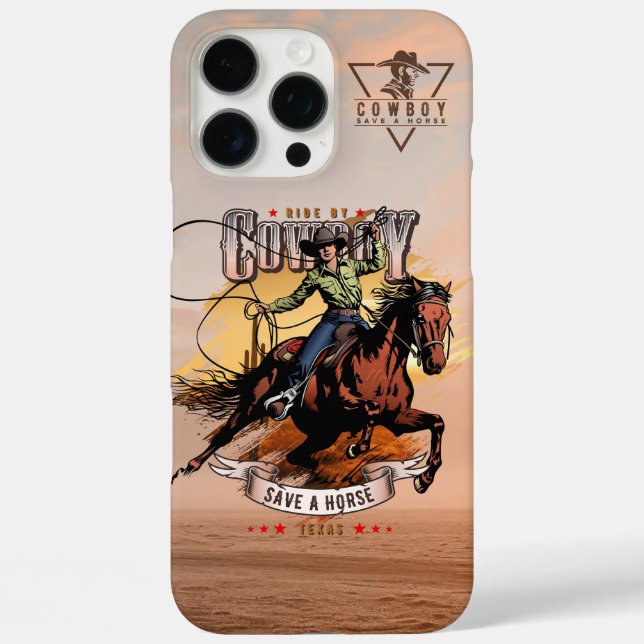 Coques Case-Mate iPhone Sauve un cheval, monte un cowboy | (Verso)