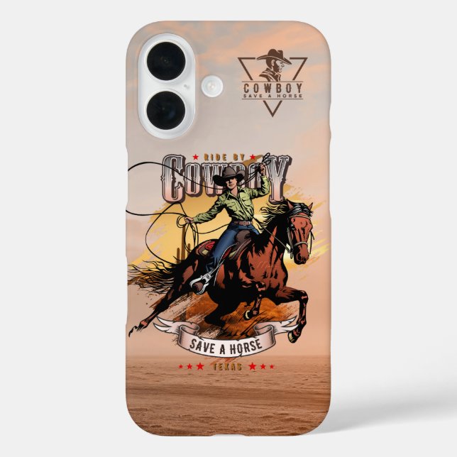 Coques Case-Mate iPhone Sauve un cheval, monte un cowboy | (Verso)