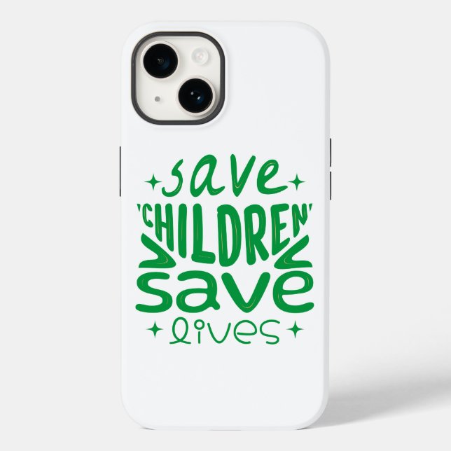 Coques Case-Mate iPhone Sauver les enfants, sauver des vies (Verso)