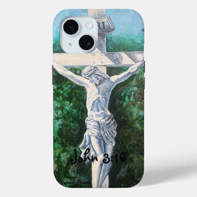 Coques Case-Mate iPhone Sauveur Christian John 3:16 OEuvre d'art originale (Verso)