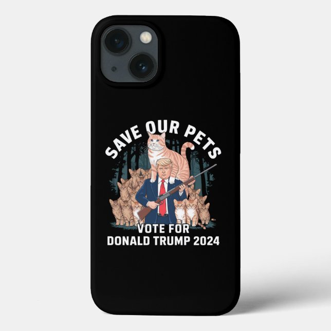 Coques Case-Mate iPhone Sauvez nos animaux 2024 Président Trump Politique (Verso)