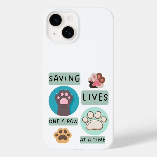 Coques Case-Mate iPhone Saving Lives One Paw At A Time – Vet Animal Design (Verso)