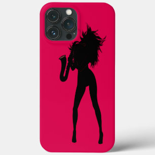 Case-Mate iPhone Case Saxo Jazz Music Girl - Votre couleur - Texte