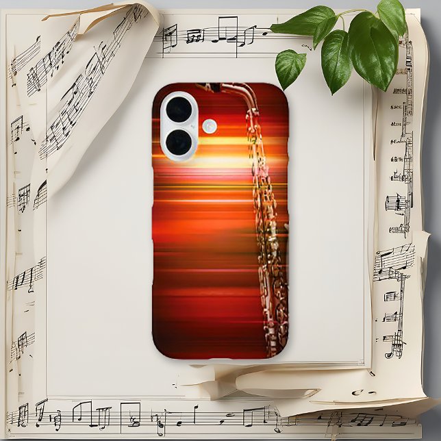 Coques Case-Mate iPhone Saxophone de Jazz Ardente (Créateur téléchargé)