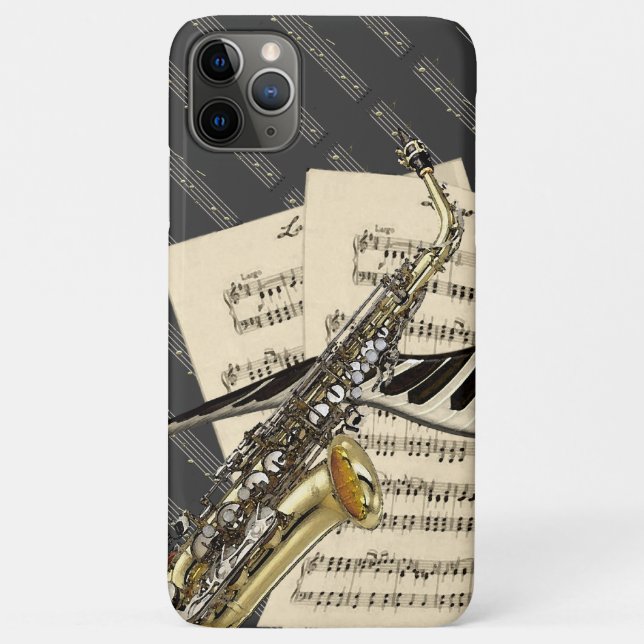 Coques Case-Mate iPhone Saxophone et musique de piano (Dos)