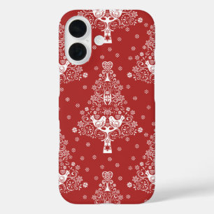 Coque Pour iPhone 16 Scandinave nordique Arbre de Noël Magie
