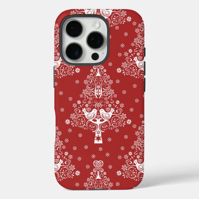 Coques Case-Mate iPhone Scandinave nordique Arbre de Noël Magie (Verso)