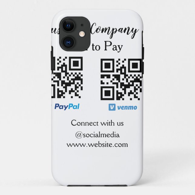 Coques Case-Mate iPhone Scanner pour payer le code q r paypal venmo ajoute (Dos)