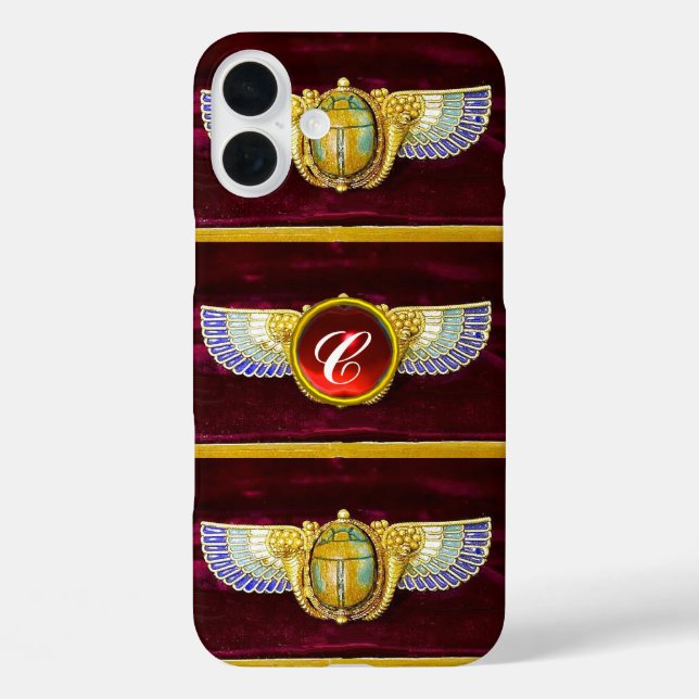 COQUES Case-Mate iPhone SCARABE À FEU ÉGYPTIENNE ANTIQUE /BOÎTE À DENRÉES  (Verso)