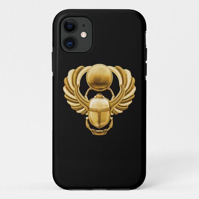 Coques Case-Mate iPhone Scarabée d'Egyptien d'or (Dos)