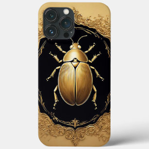 Case-Mate iPhone Case Scarabée Orné Doré sur Fond Décoratif